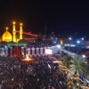استوک فوتیج آماده نمای هوایی بین الحرمین، گنبد امام حسین