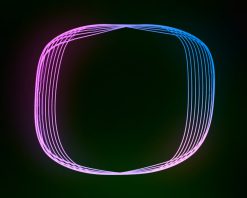 انیمیشن اسپیروگرافی از خطای دید الگوی دایره‌ای، اکولایزر موج موسیقی، موج مغزی. ویدیوی استوک