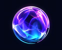 فوتیج کره سه‌بعدی ذرات درخشان و پر جنب و جوش در جهان. پس‌زمینه انتزاعی فناوری، علم، مهندسی و هوش مصنوعی. گوی انرژی موج متحرک. مفهوم دستیار مجازی. ویدیوی استوک