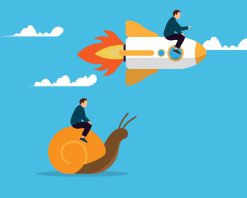 افزایش سرعت برای برنده شدن در رقابت تجاری، انیمیشن کارتونی، ویدیوی استوک