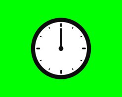 انیمیشن ساعت با آیکون ساده روی پس‌زمینه سبز. ساعت در حال شمارش معکوس ۲۴ ساعته. انیمیشن ساعت با فلش‌های متحرک با وضوح 4K، ویدیوی استوک