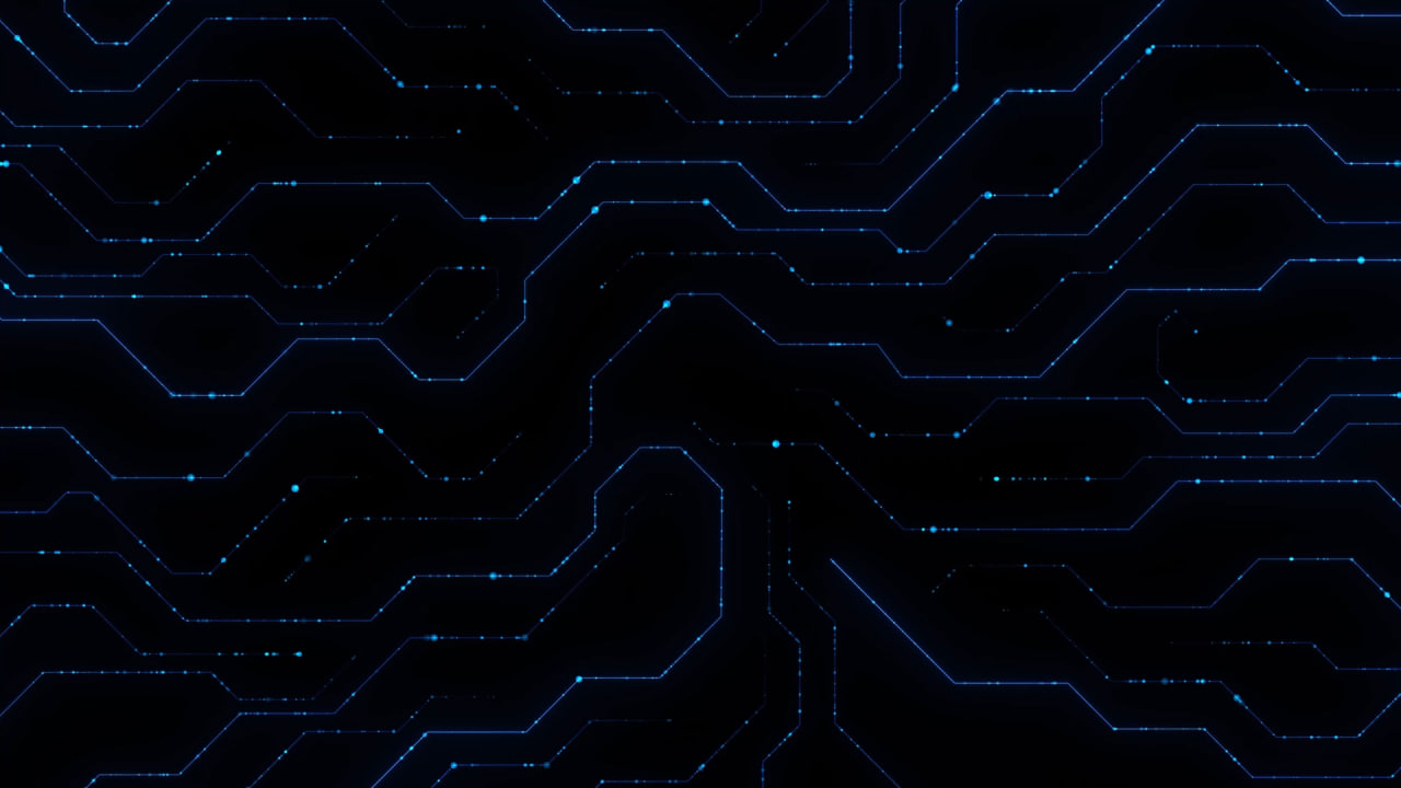 بک گراند دادههای دیجیتال که روی برد مدار چاپی و پسزمینههای حلقه CPU حرکت میکنند. پردازش و سازماندهی دادهها توسط کامپیوتر. هوش مصنوعی انتزاعی با تکنولوژی بالا (AI)، دادهکاوی، فناوری رایانهای مدرن، ویدیوی استوک