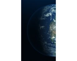 سیاره زمین در فضای بیرونی با پس‌زمینه آبی تیره می‌چرخد. سیاره شب و چراغ‌های روشن شهر. انیمیشن سه‌بعدی با نقشه ماهواره‌ای دقیق، برخی از عناصر تنظیمات ناسا. ویدیوی استوک