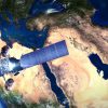 خاورمیانه. ماهواره مخابراتی در مدار زمین. ویدیوی استوک با کیفیت HD