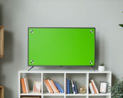 mrmiix.com_Television with green screen close-up