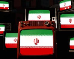 mrmiix.com_Flag of Iran and Vintage Televisions