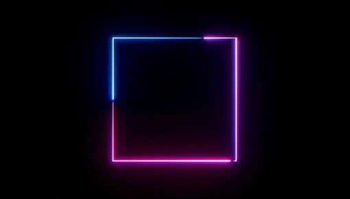 mrmiix.com_Abstract neon square frame