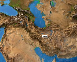 فوتیج کره زمین و زوم بر نقشه ایران