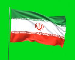 فوتیج پرده سبز کروماکی پرچم ایران