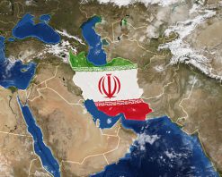 mrmiix.com_Iran map with Iran flag