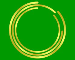 قاب دایره‌ای طلایی متحرک