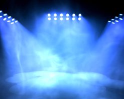 روشن و خاموش شدن چراغ‌های صحنه. انیمیشن تکرارشونده یکپارچه