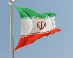 mrmiix.com_Iranian flag on flagpole