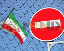 mrmiix.com_Flag of Iran behind a fence