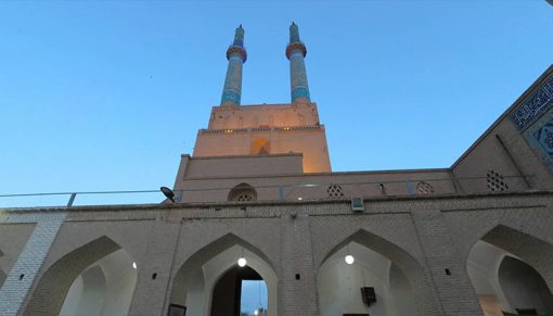 mrmiix.com_Mosque at night, Yazd stock video