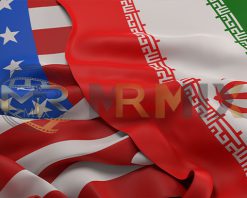 mrmiix.com_Flags of the USA and Iran stock photo