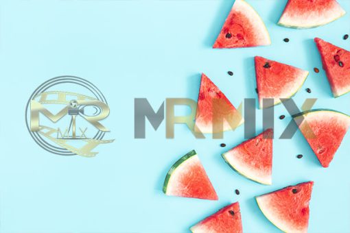 mrmiix.com_Red watermelon on blue background