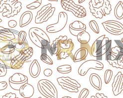 mrmiix_Nut seamless pattern with flat line icons