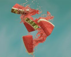 mrmiix.com_Watermelon slices in juice splash stock video
