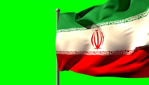 mrmiix.com_Iran national flag waving on flagpole
