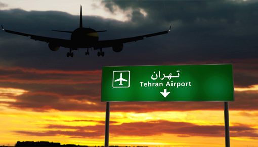 mrmiix.com_Airplane silhouette landing in Tehran