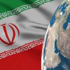 mrmiix.com_Iran Flag and Iran Map on Earth Globe