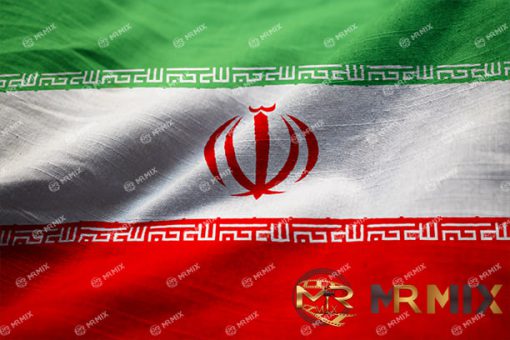 mrmiix.com_Iran Flag stock photo